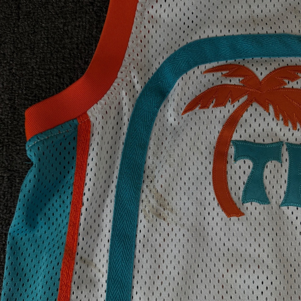 Headgear Classics Jackie Moon Flint Tropics Jersey Semi-Pro 33 White Orange L - Picture 6 of 6